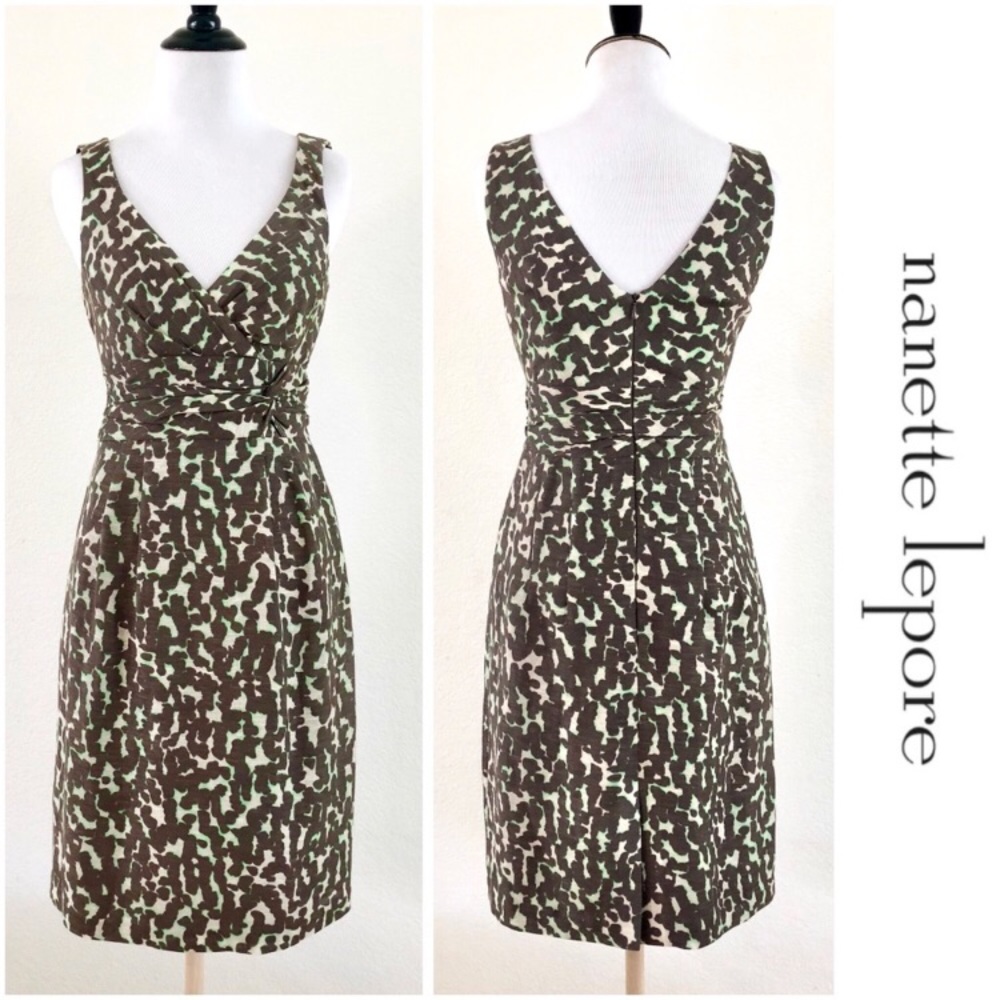 NWT Nanette Lepore Cotton Linen Blend Sheath Dress‎ - Picture 2 of 8